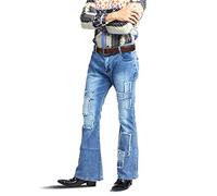 Jeans pour homme des années 70 pour avec fond disco du Pantalon cloche Bleu 3 W, Bleu 1, 35W