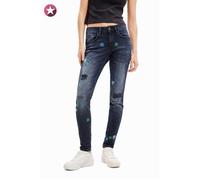 Jeans skinny brodé femme Desigual Push-up 36