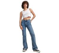 Jeans slim Ã©vasÃ© taille mi-haute femme Superdry Bleu 27x30