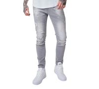 Jeans slim effet usé et gratté Project X Paris Gris 41