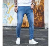 Jeans slim en coton pour hommes avec zip à la braguette, coupe slim, lavé, bleu marine, cargo. Jeans légers, pour mari, cadeau pour petit-ami L,M,S,XL,XS,XXLUnicoloreJean