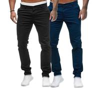 Jeans Slim pour Homme Classique Confortable Réguliers Droits en Coton Skinny (Color 9-2pc, 3XL)