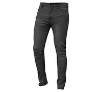Jeans Slim pour Homme Pantalon décontracté en Jean Stretch Skinny Jeans Coupe Classique Confortable en Jean Doux (Noir,XL)