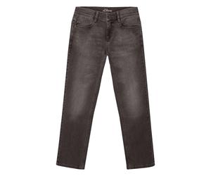 Jeans Straight coupe droite Jambe droite taille mi-haute effet usÃ© enfant s.Oliver Pete Gris 16 ans