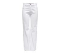 ONLY Jean ONLBlush coupe droite taille mi-haute super-stretch DNM Dot Noos Blanc XL / 34L