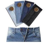 Jeans Taille Erweiterung Knopf,4 PCS Hosenbunderweiterung Elastische Knopfverlängerung für Hosen Hosenerweiterung Schwangerschaft Hosen Erweiterung für Jeans Röcke Hosen Umstandshose