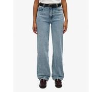 Jeans taille haute en coton biologique femme Superdry Bleu 26x30