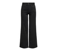 Jeans taille haute femme Only Madison Blush SOO796 Wide Noir Mx32