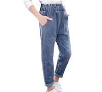 Jeans taille haute pour femme Jungen Sommer Hosen Elastische Taille Jeanshosen Freizeithose Mit Tasche Baggy Pants Hose Outdoorhose Hip Hop Streetwear Arbeitshose Kinder, gris foncé, 4-5 ans