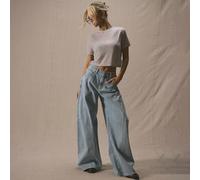 Jeans taille mi-haute avec détail de couture, coupe évasée, printemps été, mignon, vacances, style 90's/Y2K, décontracté, concert champêtre, hiver, usage quotidien, bureau, chic 25,26,27,28,29,30Jean