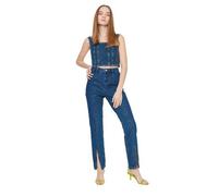 Jeans Trendyol - TWOAW22JE0783 - Blue Root Zippered High Waist Bootcut Jeans Femme 34