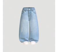 Jeans vintage ample à jambes droites et larges pour jeune garçon, style de mode européen et américain 6Y,7Y,4Y,5YUnicoloreJean