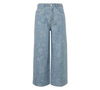 Jeans wide leg coupe régulière taille haute et jambe large 5 poches femme s.Oliver Suri Bleu 40
