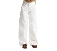 Jeans Wide Leg femme It's Basic Elena Blanc 42x30