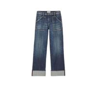 Jeans Wide Leg femme Le Temps des cerises 400/28 Revers Bleu 32