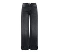 Jeans wide leg femme Only Ella Noir Sx32