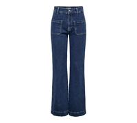 Only Jean ONLJUICY - Jambe large, Taille haute - Denim bleu foncé Taille 32 L32