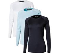 jeansian Femme 3 Packs UPF 50+ UV Protection Solaire Sport Long Sleeve T-Shirt Tee Tops SWT246 PackE S