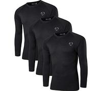 jeansian Homme 3 Packs Mens Sun Protection Outdoor Sports Long Sleeve Tee Tops T-Shirt LA245 PackA L