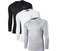 jeansian Homme 3 Packs Mens Sun Protection Outdoor Sports Long Sleeve Tee Tops T-Shirt LA245 PackC XXL