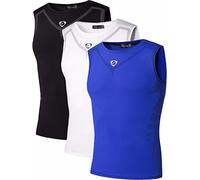 jeansian Homme De Sport Outdoor Sportswear 3 Packs Compression Tank Tops Vests Shirt LSL207 PackA M