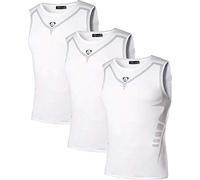 jeansian Homme De Sport Outdoor Sportswear 3 Packs Compression Tank Tops Vests Shirt LSL207 PackF M