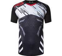 jeansian Homme Sport Tee Shirt Tshirt T-Shirt Short Sleeve Tops Tennis Golf Bowling LSL299 Black M