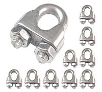 JEANSWILL Lot de 10 colliers de serrage M10 en acier inoxydable 304 pour câble de selle