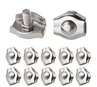 JEANSWILL Lot de 10 colliers de serrage M4 en acier inoxydable 304 pour câble métallique