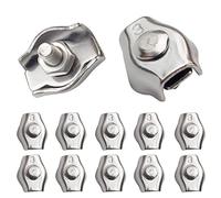 JEANSWILL Lot de 10 colliers de serrage Simplex M3 de 0,3 cm en acier inoxydable 304 à boulon unique pour câble