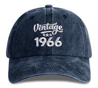 Jeasona Casquette de baseball pour homme en coton avec lettres amusantes imprimées Taille unique, Bleu marine - 60ème, Taille unique