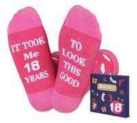 Jeasona Chaussettes de 18e anniversaire pour filles de 6 à 9 ans, idées de cadeau pour 18e anniversaire de fille, 18e anniversaire pour filles, cadeaux d'anniversaire pour adolescentes, filles,