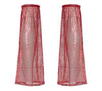 JEATHA Jambières à Paillettes Femme Déguisement Disco Années 70 Manchon De Jambe Costume Rave Carnaval Spectacle Rouge Taille unique