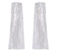 JEATHA Jambières à Paillettes Femme Déguisement Disco Années 70 Manchon De Jambe Costume Rave Carnaval Spectacle Blanc Taille unique