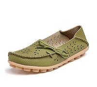 JeathFea Mocassins décontractés pour Femmes Chaussures de Conduite polyvalentes et Belles au Design Creux Respirantes et Confortables Respirant Pas Les Pieds