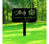 JeathFea Pierre tombale personnalisée pour Chien, Plaque commémorative pour Chien, Pierre tombale pour Chien, Cadeau personnalisé en Cas de Perte d'un Animal de Compagnie