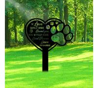 JeathFea Pierre tombale personnalisée pour Chien, Plaque commémorative pour Chien, Pierre tombale pour Chien, Cadeau personnalisé en Cas de Perte d'un Animal de Compagnie