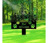 JeathFea Pierre tombale personnalisée pour Chien, Plaque commémorative pour Chien, Pierre tombale pour Chien, Cadeau personnalisé en Cas de Perte d'un Animal de Compagnie