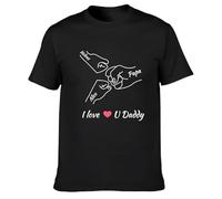 JeathFea T-Shirts personnalisés pour Hommes - Cadeau fête des pères Homme - Créez Votre T-Shirt Personnalisé avec Texte ou Photo - Cadeaux Personnalisé Originaux