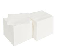 JEBBLAS Lot de 100 serviettes de table jetables en lin pour cocktail ou mariage Noir 20.3 x 20.3 cm. (Blanc100)