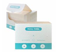 Jebblas Lot de 100 serviettes jetables pour le visage, lingettes sèches XL pour le nettoyage et les soins de la peau, épaisses et douces, 25,4 x 30,5 cm