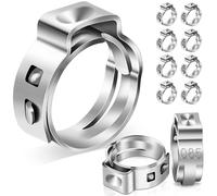 Jeboler Lot de 10 colliers de serrage à oreille unique 7-8,5 mm en acier inoxydable 304 Colliers de serrage à oreille unique Colliers de serrage en continu Collier de serrage serrage réglable Tuyau