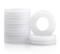 Jeboler Lot de 50 rondelles en plastique M5, DIN 125, rondelles plates en nylon, rondelles d'écartement de carrosserie avec petit diamètre extérieur pour vis et écrous