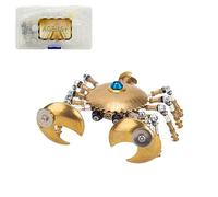 JEBU Kit de modèle 3D en métal pour adultes, puzzle 3D en métal à faire soi-même, modèle de crabe, 100 pièces puzzle 3D à faire soi-même, casse-tête animal, décoration d'intérieur