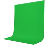 JEBUTU Greenscreen Toile de fond pliable en polyester lavable pour studio photo, vidéo, télévision, zoom, YouTube Vert 1,8 x 2,8 m