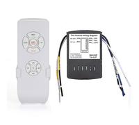 jebyltd Ensemble Émetteur-récepteur De Télécommande RF433MHz pour Lampe Ventilateur Plafond Longue Portée Installation Facile Stable Installation sans Fil Lumière Ventilateur À Distance