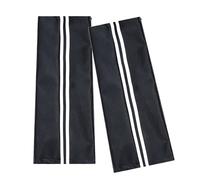 jebyltd Jambières noires en similicuir rayé avec fermetures éclair latérales pour femme, guêtres de moto punk, longues chaussettes évasées tendance punk