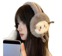 jebyltd Muff Écouteurs à lampe pour femmes et filles Protections Froid Oreillettes Peluche étudiante Hiver Bande dessinée Moutons
