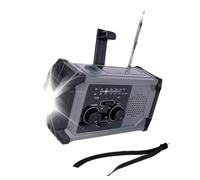 jebyltd Radio d'urgence Multifonction avec D'énergie Manivelle 2000 MAh Alerte Météo Lampe De Poche LED pour Le Camping Radio Météo Rechargeable pour Le Camping en Plein Air