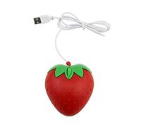 jebyltd Souris optique USB 3D en forme de fraise 3 boutons pour ordinateur portable